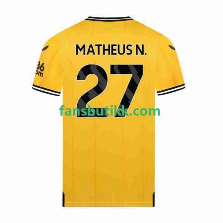 Fotballdrakt Wolverhampton Wanderers Matheus Nunes 27 Hjemmetrøye 2023-2024 Kortermet